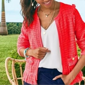 ☀️🪸 Lilly Pulitzer knit sweater spicy coral color